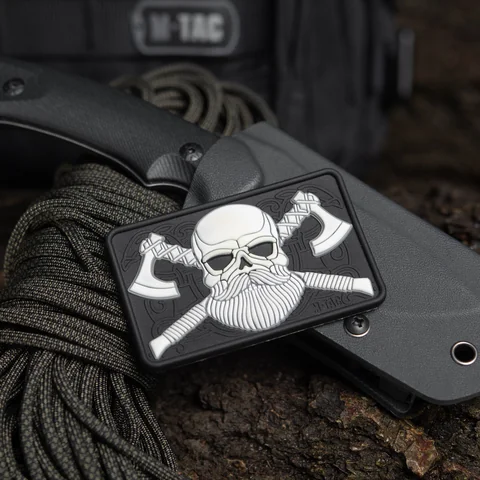 M-Tac Bearded Skull with Axes 3D PVC image 2