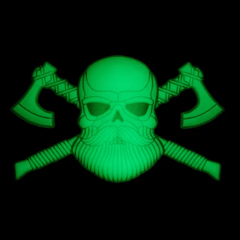 M-Tac Bearded Skull with Axes 3D PVC image 10