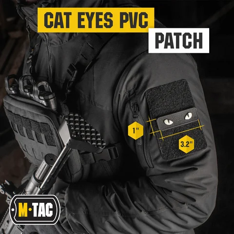 M-Tac Glows in the Dark Cat Eyes Morale Patch 3D PVC image 2