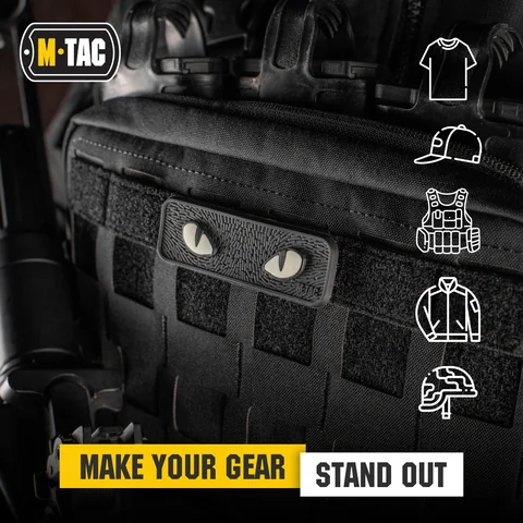 M-Tac Glows in the Dark Cat Eyes Morale Patch 3D PVC image 4