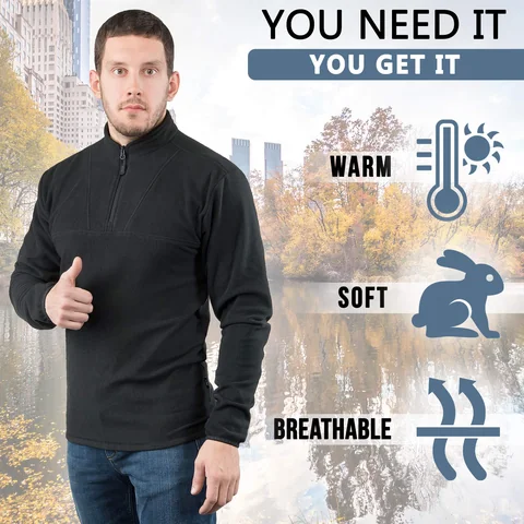 M-Tac Delta Fleece Jacket - Tactical Underwear Top Sweater 1/4 Zip image 4