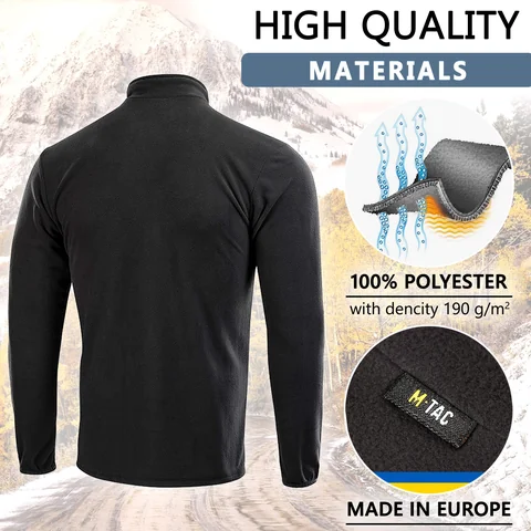 M-Tac Delta Fleece Jacket - Tactical Underwear Top Sweater 1/4 Zip image 5