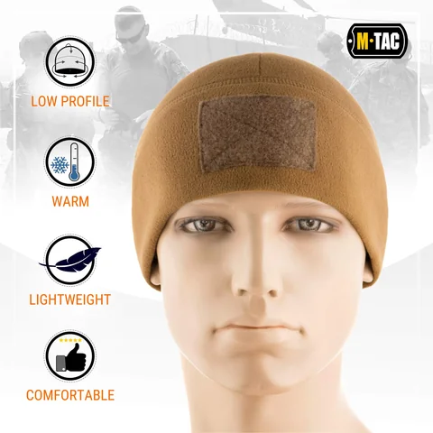 M-Tac Fleece Tactical Watch Cap Beanie With Patch Panel (270 g/m2) image 2