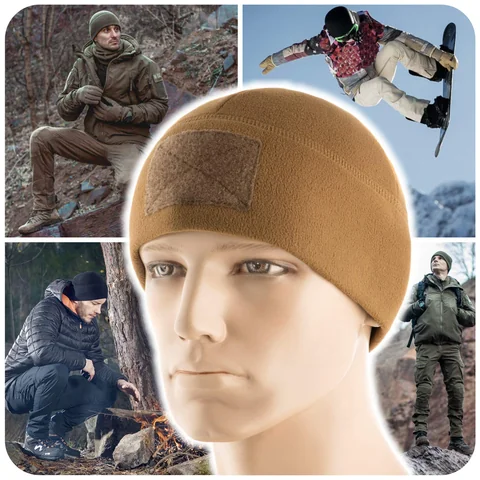 M-Tac Fleece Tactical Watch Cap Beanie With Patch Panel (270 g/m2) image 3