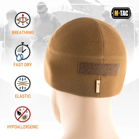 M-Tac Fleece Tactical Watch Cap Beanie With Patch Panel (270 g/m2) image 4