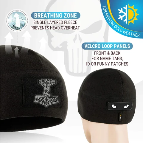M-Tac Fleece Tactical Watch Cap Beanie With Patch Panel (270 g/m2) image 11