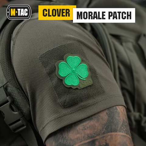 M-Tac Morale Patch Clover - Tactical Embroidered Military Badge with Hook Fastener Backing image 8