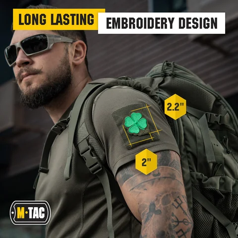 M-Tac Morale Patch Clover - Tactical Embroidered Military Badge with Hook Fastener Backing image 10