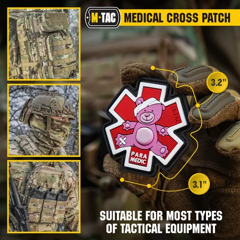 M-Tac Morale Patch Paramedic Bear PVC image 4