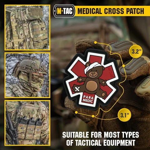 M-Tac Morale Patch Paramedic Bear PVC image 10