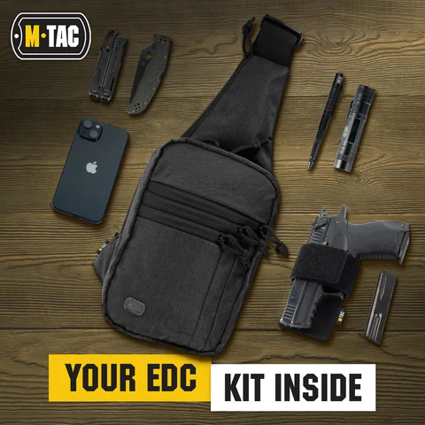 M-Tac LEFT-HANDED Tactical Sling Bag for Men with Holster image 4