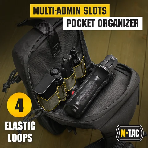 M-Tac LEFT-HANDED Tactical Sling Bag for Men with Holster image 5