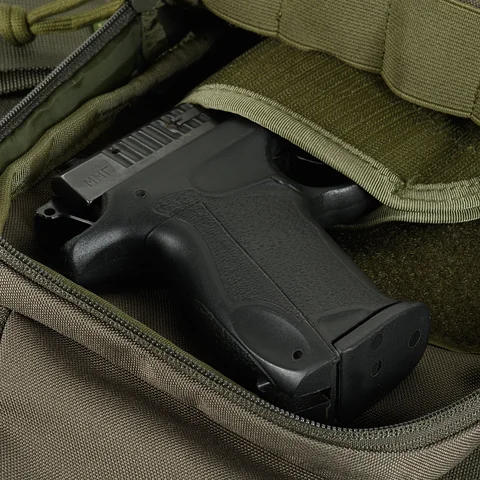 M-Tac LEFT-HANDED Tactical Sling Bag for Men with Holster image 12