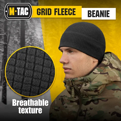 M-Tac Grid Fleece Beanie Breathable Hat Lightweight Scull Cap image 8