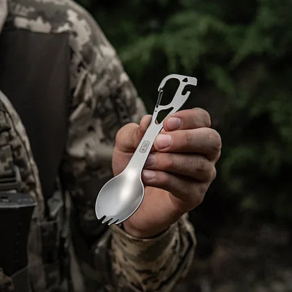 M-Tac Spork Cutlery set with a Carabiner image 3