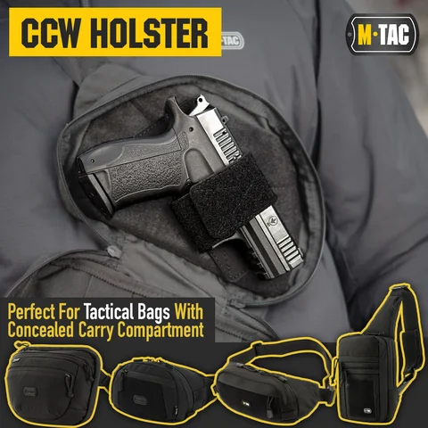 M-Tac Gun Holster for Concealed Carry with Hook and Loop Strip image 2