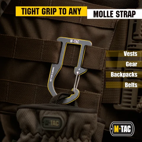 M-Tac Aluminum Carabiner for Backpack Molle (Set of 3) image 2