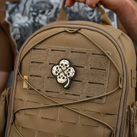 M-Tac Patch Clover with Skull 3D PVC image 2