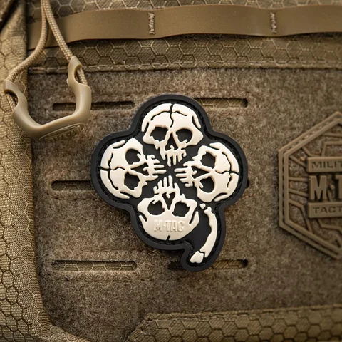M-Tac Patch Clover with Skull 3D PVC image 3