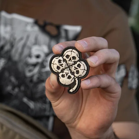 M-Tac Patch Clover with Skull 3D PVC image 4