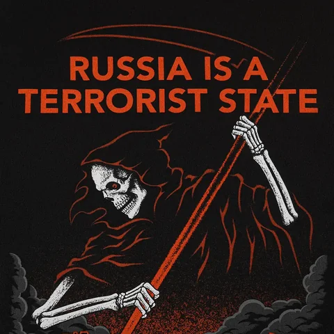 M-Tac T-Shirt Russia Is a Terrorist State Cotton Hard Oversize image 4