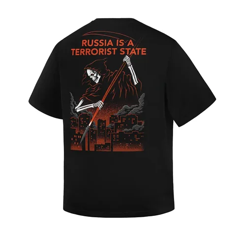 M-Tac T-Shirt Russia Is a Terrorist State Cotton Hard Oversize image 12